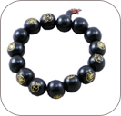 Dark Wooden Buddha Wrist Mala 